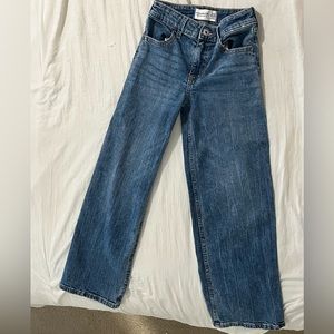 abercrombie  high-rise wide leg jeans
